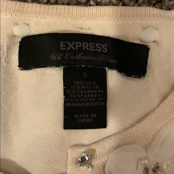 White Cardigan sequin detail - Picture 3 of 3